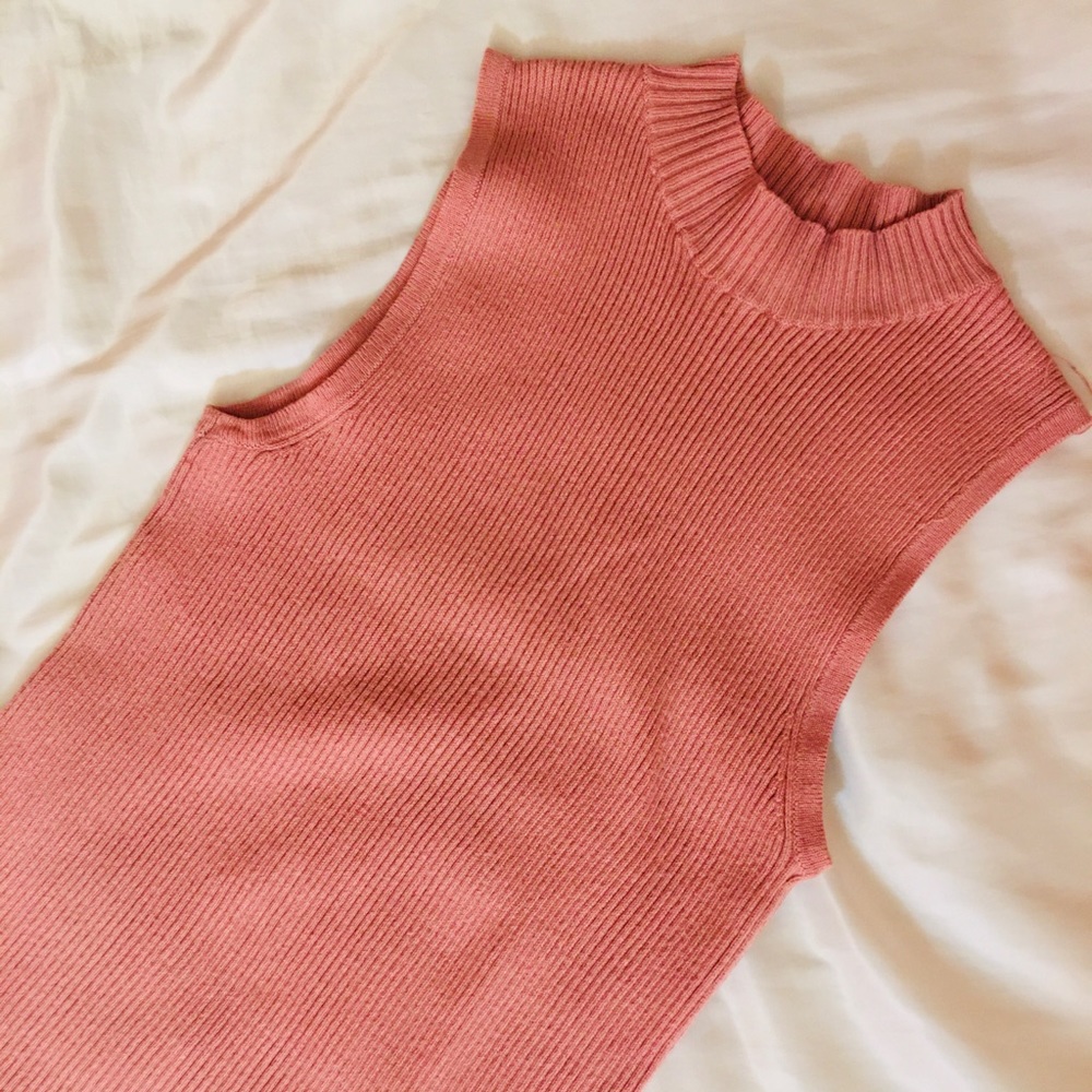 sleeveless mock top